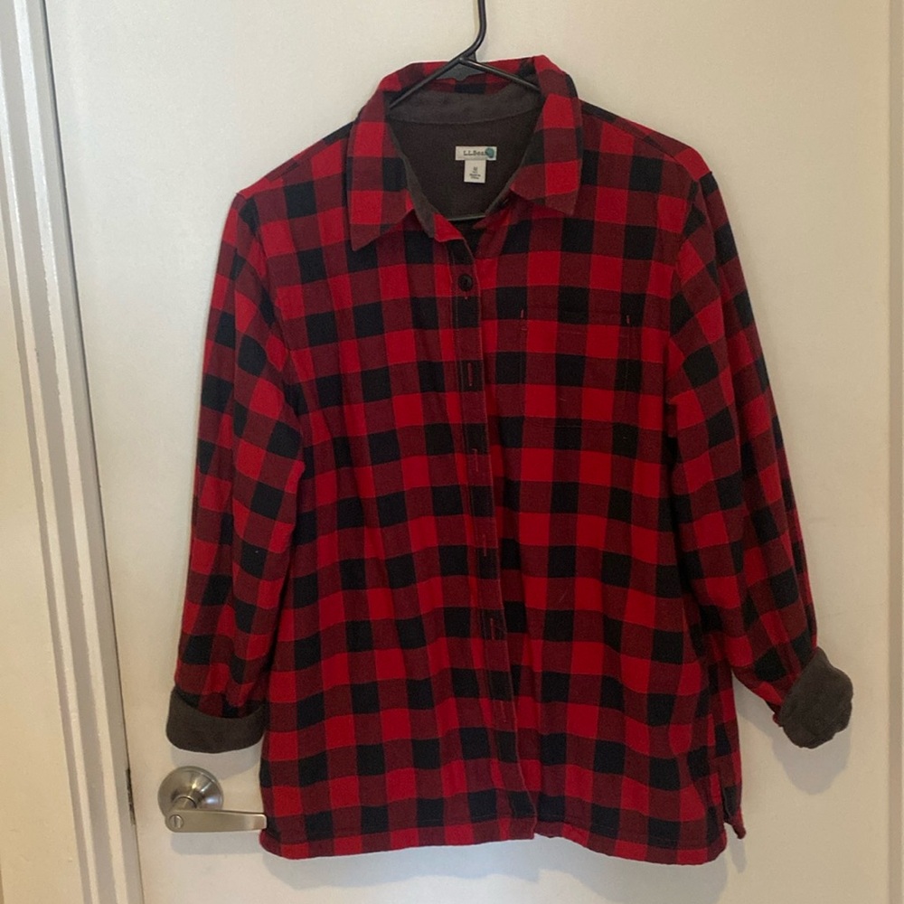 L.L.Bean fleece-lined flannel